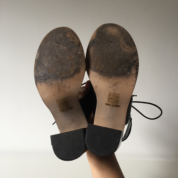 SENSO Black Valleri Lace Up Heels Sandals 38 7.5 - Picture 6 of 8